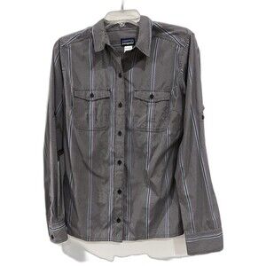 Patagonia La Reina Shirt Sz 10 Long Sleeve Lightweight Multi Striped Button Up